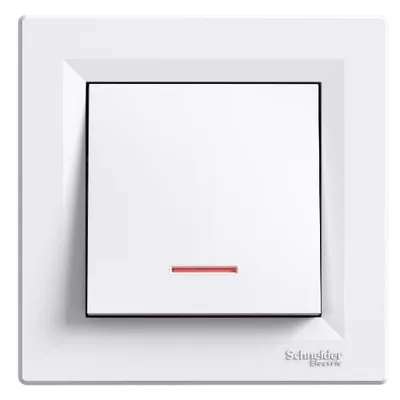Schneider Electric Jednopolni Prekidač EPH1400321, Sa Lokatorskom Lampicom 10A, Bijeli