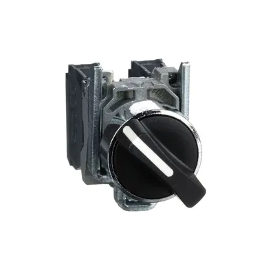 Schneider Electric Preklopka Bez Povrata XB4BD25, Crna 0-1 Fi 22mm 1NO+1NC 600V, Metalna
