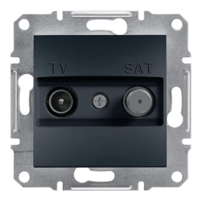 Schneider Electric Utičnica Antenska TV/SAT Završna, EPH3400171, Bez Okvira, Crna