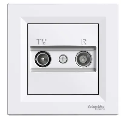 Schneider Electric Utičnica Antenska TV/R Završna, EPH3300121, Bijela
