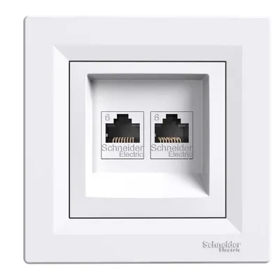 Schneider Electric Utičnica Računarska EPH4800121, Dvostruka RJ45 Cat6, Bijela