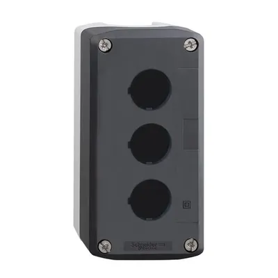 Schneider Electric OG Kutija XALD03, Za Upravljačko Signalne Elemente 3 Mjesta Fi 22mm PVC, Prazna, Sivo-crna