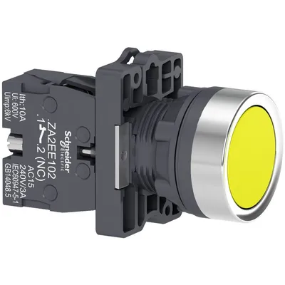 Schneider Electric Taster Sa Povratom XA2EA51, Žuti Fi 22mm 1NO, Plastični