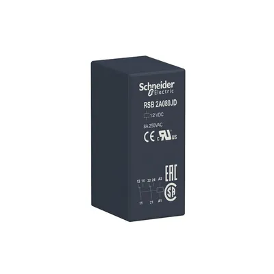 Schneider Electric Utični Relej RSB2A080JD, 12V DC 8A 2 (C/O)