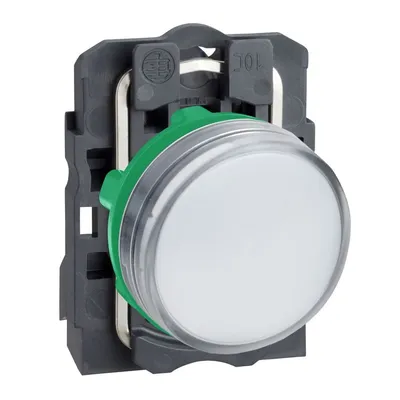 Schneider Electric Signalna Lampica XB5AVB1, Bijela LED Fi 22mm 24V AC/DC, Plastična