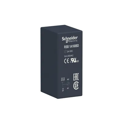 Schneider Electric Utični Interfejs Relej RSB1A160BD, 24V DC 16A 1 (C/O)