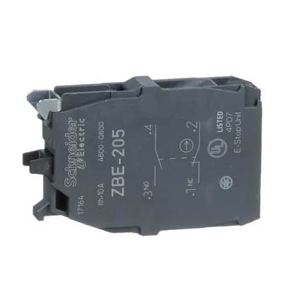 Schneider Electric Kontaktni Blok ZBE205, Dvostruki 1NO+1NC Za XB4 I XB5