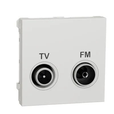 Schneider Electric Utičnica Antenska NU345118, TV/FM Individualna 2M, Bijela