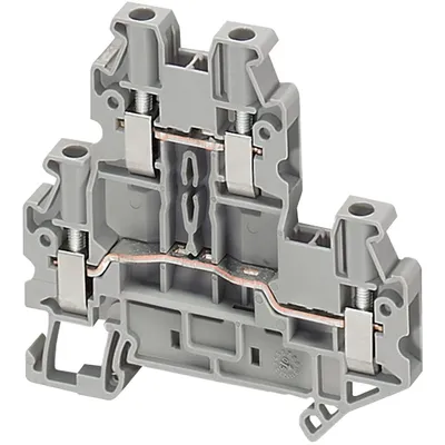 Schneider Electric Vijčana Redna Stezaljka NSYTRV24D, 2.5mm2, 1x1 Dvostruka, Siva