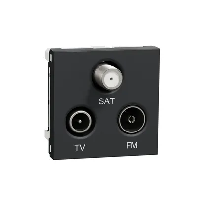 Schneider Electric Utičnica Antenska NU345054, TV/FM/SAT Individualna 2M, Bijela