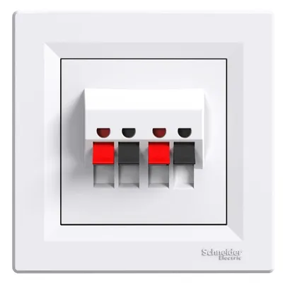 Schneider Electric Utičnica EPH5700121, Za Zvučnike Dvostruka, Bijela
