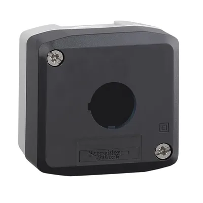 Schneider Electric OG Kutija XALD01, Za Upravljačko Signalne Elemente 1 Mjesto Fi 22mm PVC, Prazna, Sivo-crna