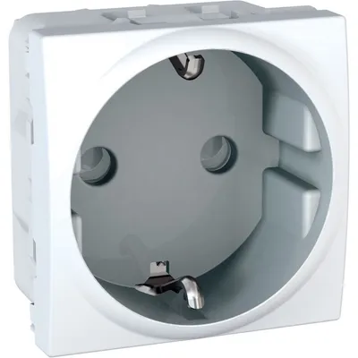 Schneider Electric Utičnica MGU3.037.18, Monofazna Sa Zaštitom 2M Modularna, Bijela