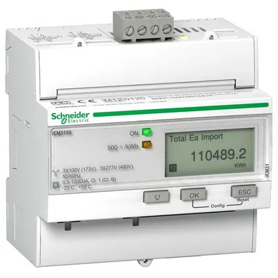 Schneider Electric Brojilo A9MEM3155, Direktno do 63A 3f 4 tarife E.P.U.I Modbus MID