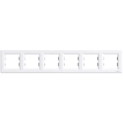 Schneider Electric Okvir EPH5800621, Horizontalni Za 6 Elementa, Bijeli