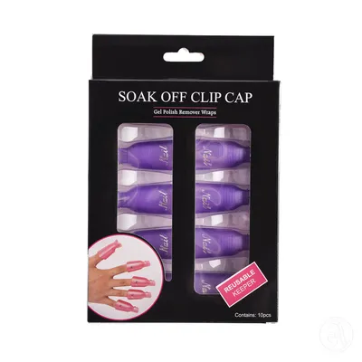 Nails Tools Štipaljke za uklanjanje trajnog laka Galaxy, 10 Komada, Ljubičasta