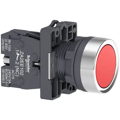 Schneider Electric Taster Sa Povratom XA2EA42, Crveni Fi 22mm 1NC, Plastični
