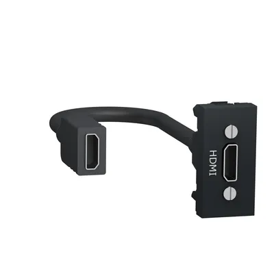 Schneider Electric HDMI Utičnica NU343054, 1M, Crna