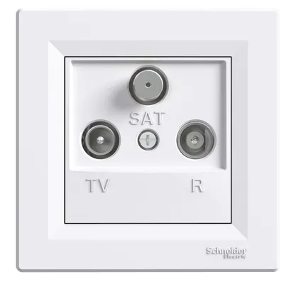 Schneider Electric Utičnica Antenska EPH3500221, TV/R/SAT Prolazna, Bijela