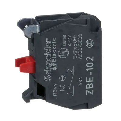 Schneider Electric Kontaktni Blok ZBE102, Jednostruki 1NC Za XB4 I XB5