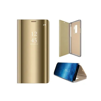 Preklopna Maska za mobitel Samsung S22 Plus Smart Clear View, Zlatne boje