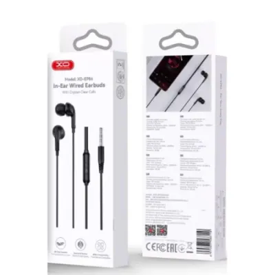 XO In-Ear Slušalice sa mikrofonom EP86, Crne