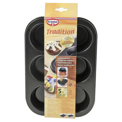 Dr. Oetker Kalup za muffine Tradition, Crni