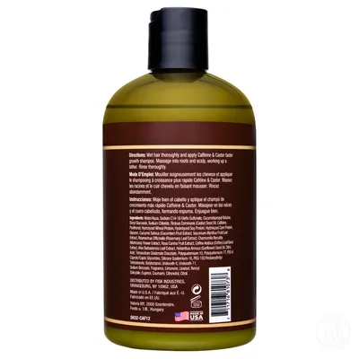 Difeel Šampon za brži rast kose, Kofein i ricinusovo ulje, 354.9 ml