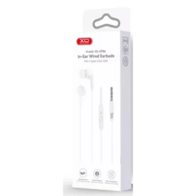 XO In-Ear Slušalice sa mikrofonom EP86, Bijele