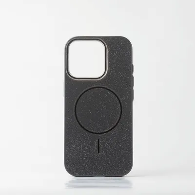 Zaštitna maska za telefon iPhone 16 Pro Glitter MagSafe, Crna