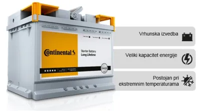 Continental Akumulator 80AH (750EN), Starter