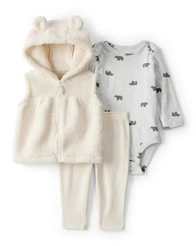 Carter's Komplet za bebe, Krem-Sivi