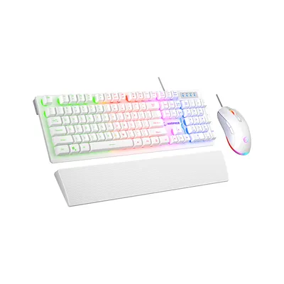 Rampage Tastatura i miš KM-RX7 Fortuna V2, RGB USB, Bijela