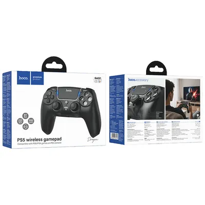 Hoco Gamepad bežični za PS5 GA32 Dragon, 600 mAh, Crna