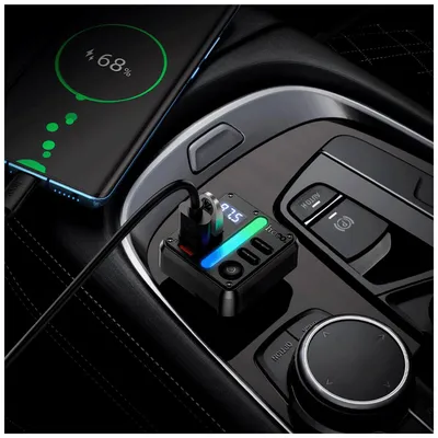 Hoco FM modulator E89, Bluetooth, 12V, 24V, 2xUSB-A, 1xUSB-C, PD, QC
