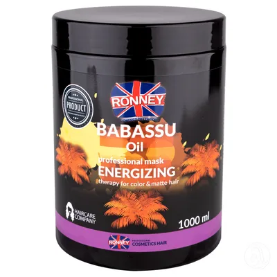 RONNEY Maska za farbanu i kosu bez sjaja Babassu Oil Energizing - 1000ml