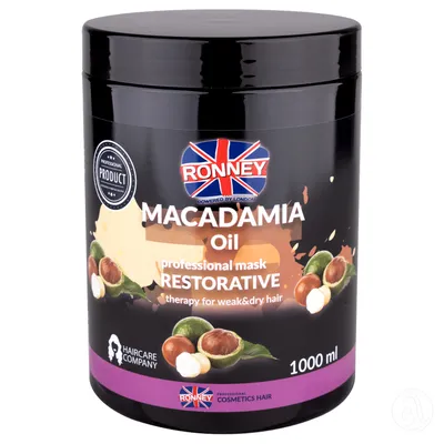 RONNEY Maska za obnavljanje slabe i suve kose Macadamia Oil - 1000 ml