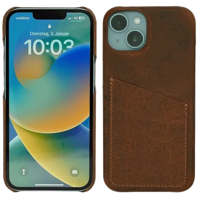 WACHIKOPA Maska za iPhone 12/12 Pro, Držač za kartice, Koža, Smeđe boje