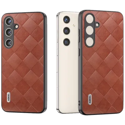 NN-SU Maska za Galaxy S24+, TPU + PC + PU, Koža, Smeđe boje