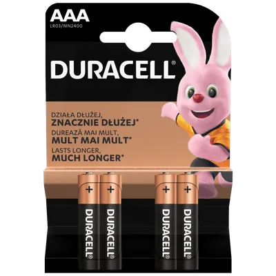 DURACELL Alkalna baterija Mignon AAA B4, 1.5V, Blister 4 komada