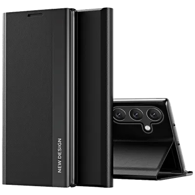 NN-SU Preklopna futrola za Galaxy A15, Koža, Crna