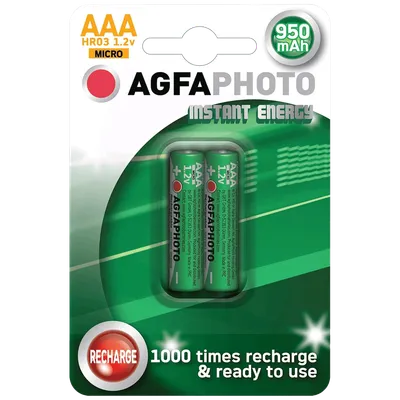 AGFA Punjiva baterija R2U Micro, AAA, 1.2 V, 950mAh, Blister 2 komada