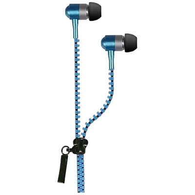 IRRADIO Slušalice stereo sa rajfešlusom JERSEY ZIP B, 3.5 mm, Plave