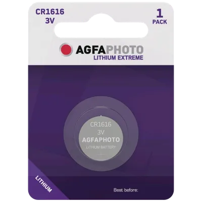 AGFA Litijumska baterija CR1616 B1, 3V, Dugmasta, Blister 1 komad