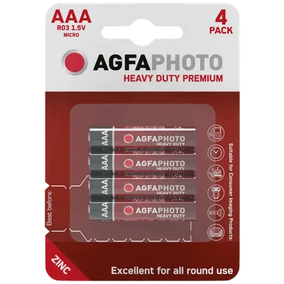 AGFA Zinc baterije AAA B4, 1.5 V, Blister 4 komada