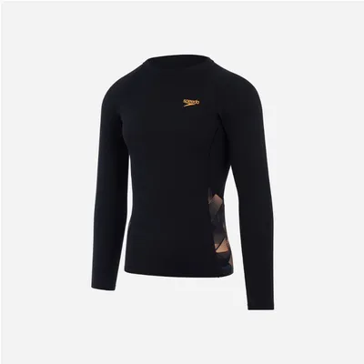 Speedo Muška zaštitna majica za pivanje Ls Sp Top AM, Crna