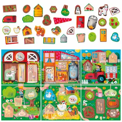 Headu Edukativna igra Montessori Puzzle ''Farma"
