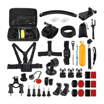 Puluz 50u1 Set dodataka za sportske kamere, Crni
