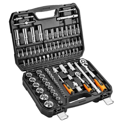 Neo Set nasadnih ključeva 1/2", 1/4", 6 i 12-kutni, 86 komada, 08-664