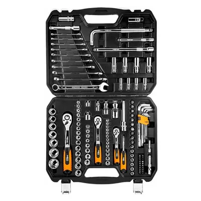 Neo Set nasadnih ključeva 08-667, 1/2", 1/4", 3/8", 126 komada